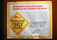 English Only Policy